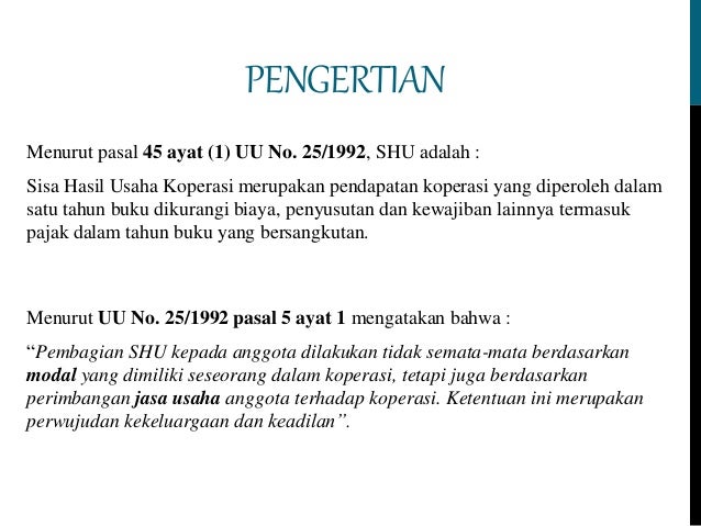 Pembagian Shu Koperasi