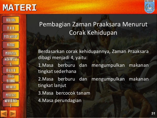 Pembagian Zaman Praaksara Menurut Corak Kehidupan Dan Hasil Budaya