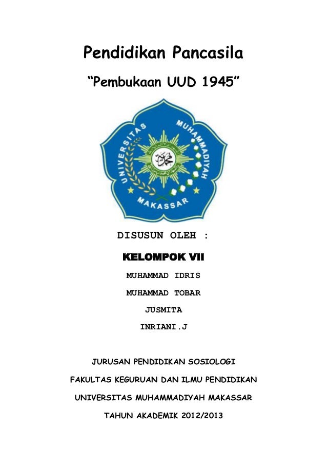 Makalah Pendidikan Pancasila