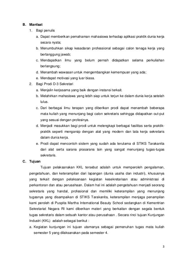 Laporan Kunjungan Industri D III Sekretari An. Rininda