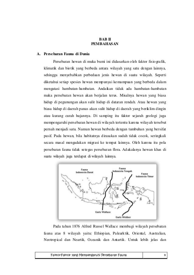 Faktor Faktor Yang Mempengaruhi Persebaran Fauna