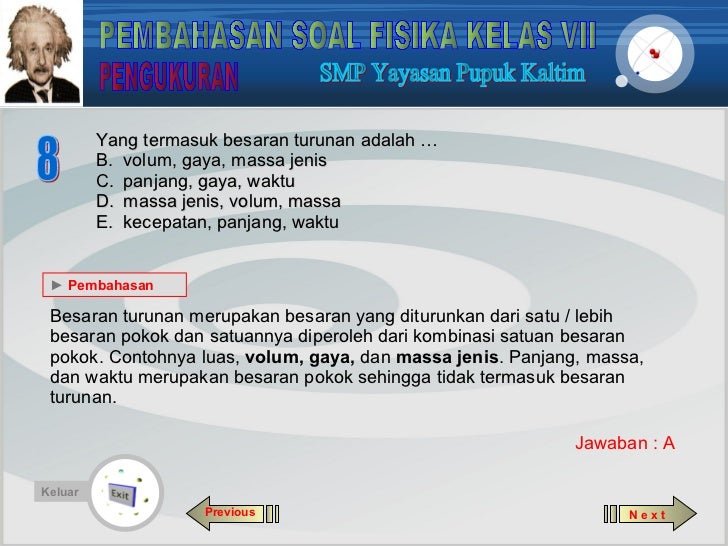 Latihan Soal FISIKA Materi Pengukuran