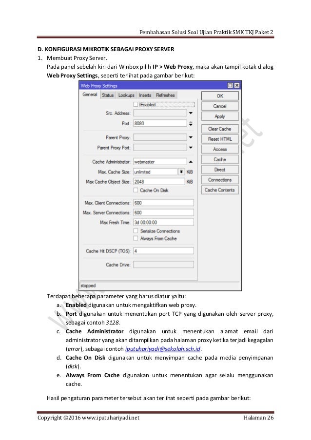 Pembahasan Soal Ujian Praktik SMK TKJ Tahun 2016 - Paket 2