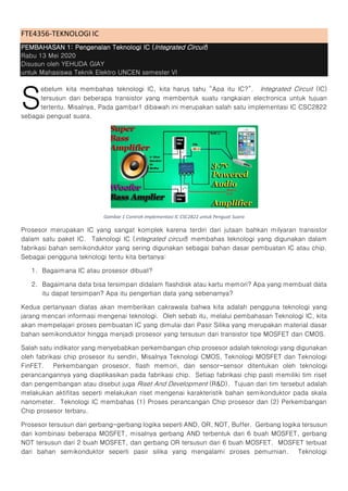 Pembahasan 1-Pengenalan Teknologo IC | PDF