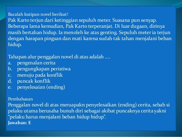 PEMBAHASAN CONTOH SOAL UJIAN NASIONAL (UN) BAHASA 