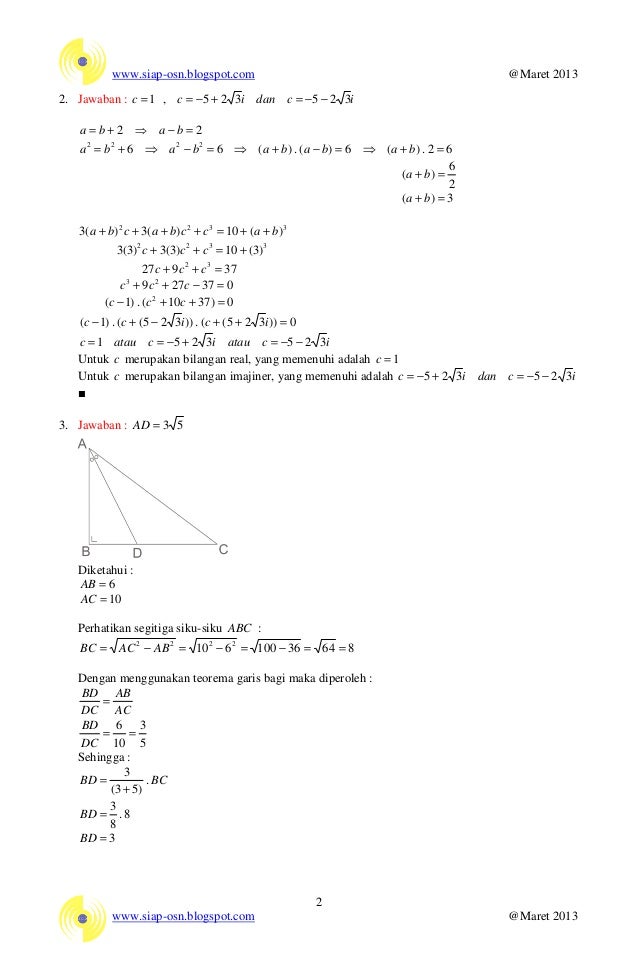 SOAL DAN PEMBAHASAN OLIMPIADE 3