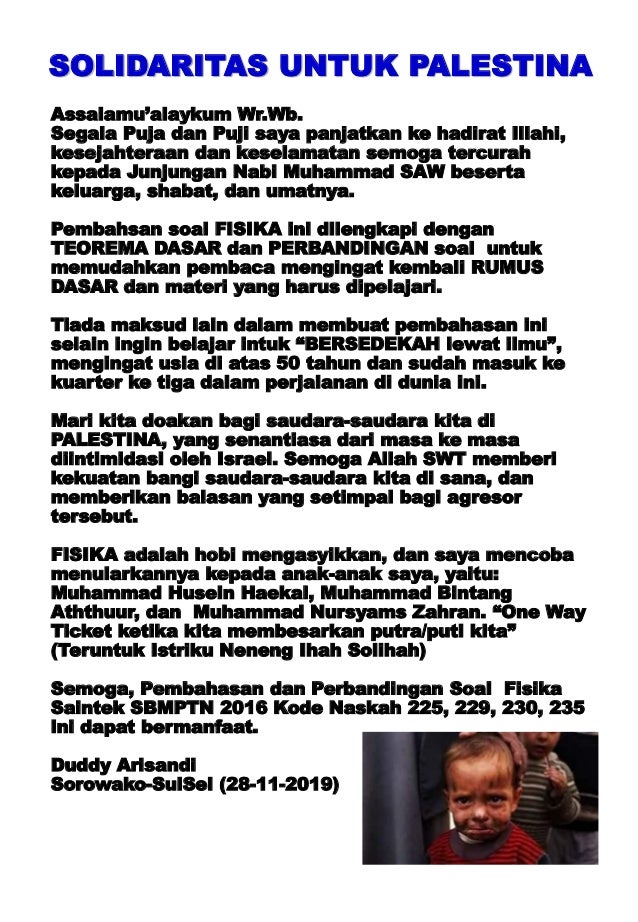 Pembahasan Perbandingan Soal Fisika Saintek Sbmptn 2016 Kode Naskah