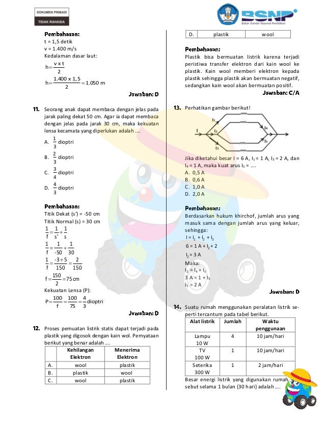 Pembahasan prediksi un ipa smp 2019 paket 1