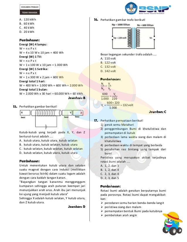 Pembahasan prediksi un ipa smp 2019 paket 1