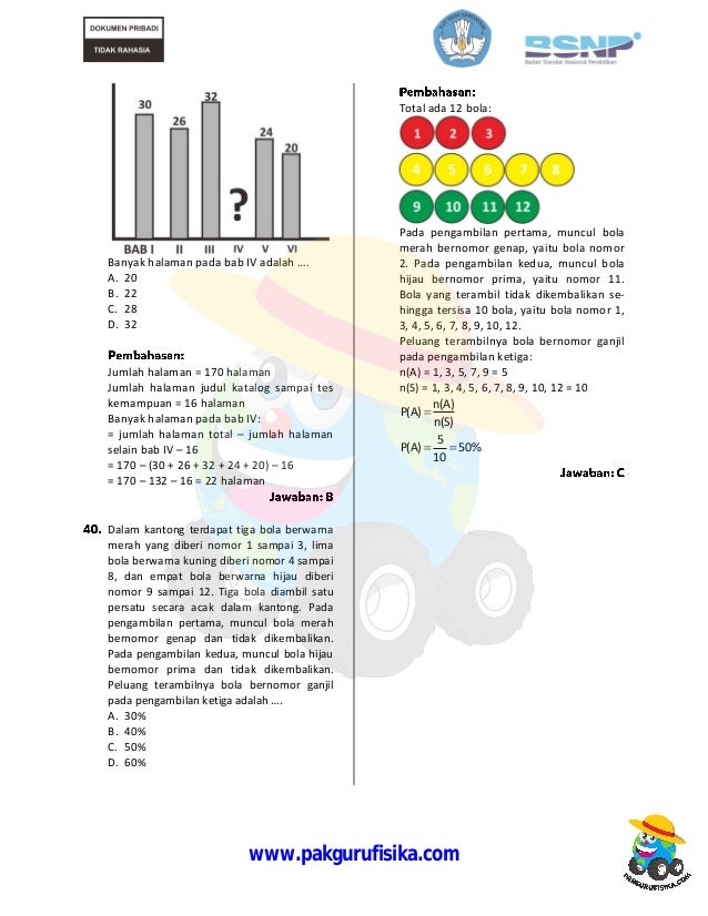 Pembahasan Prediksi UN Matematika SMP/MTs 2019 Paket 1
