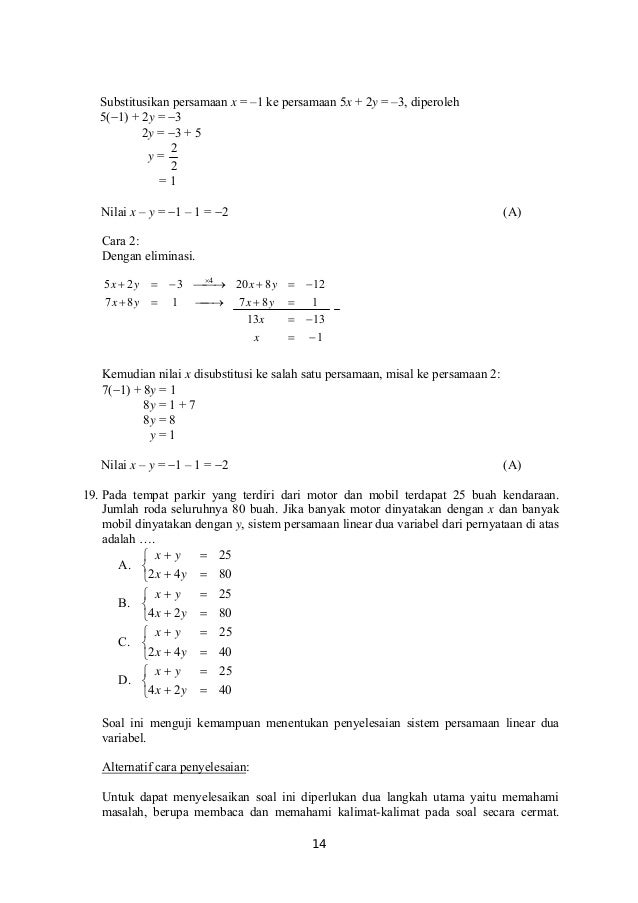 Pembahasan Ujian Nasional Matematika B SMP