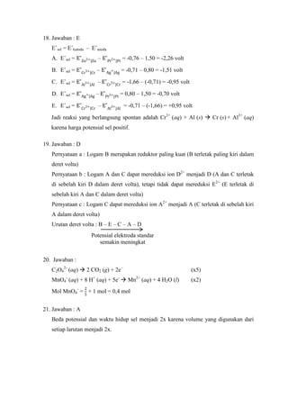 Pembahasan Soal Redoks Dan Elektrokimia