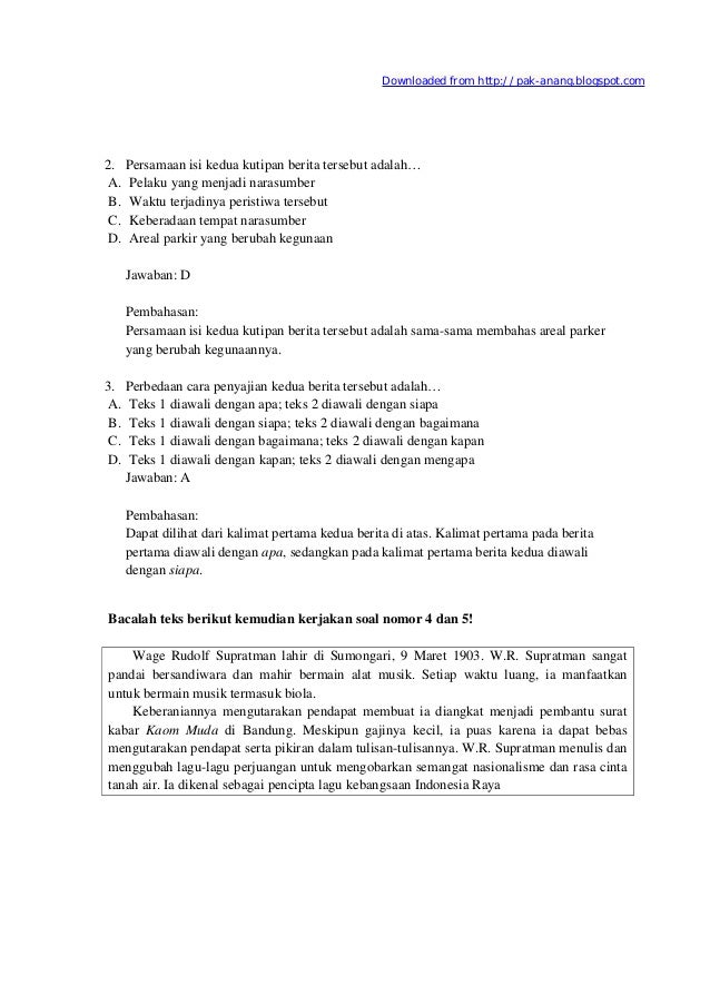 Pembahasan soal un bahasa indonesia smp 2012 paket d47