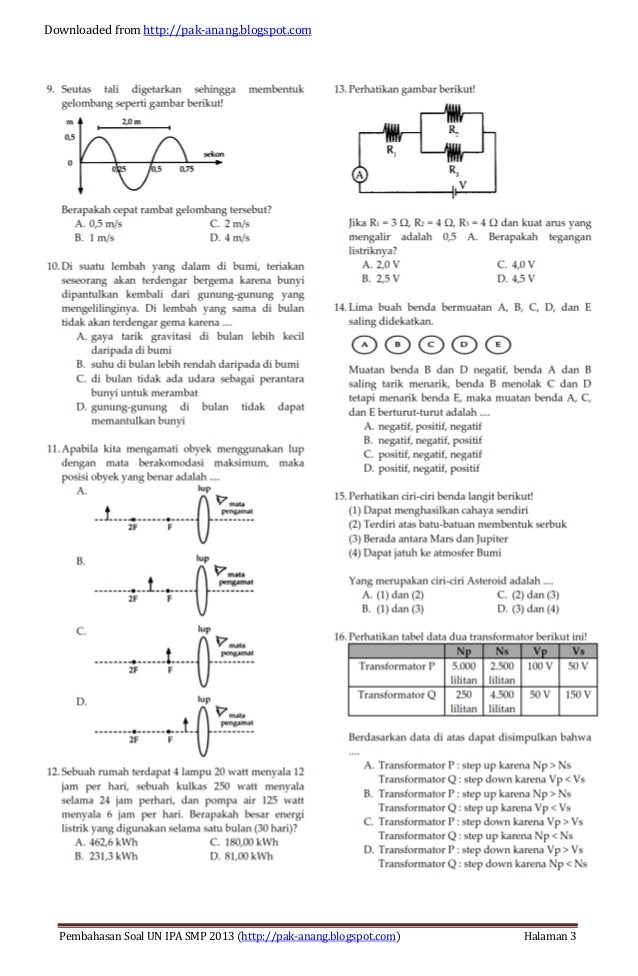 Soal Un Ipa Smp 2017 Dan Pembahasannya Pdf