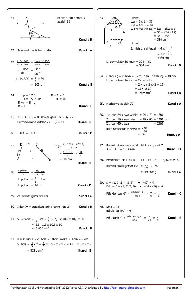Contoh Soal Ujian Paket C Matematika