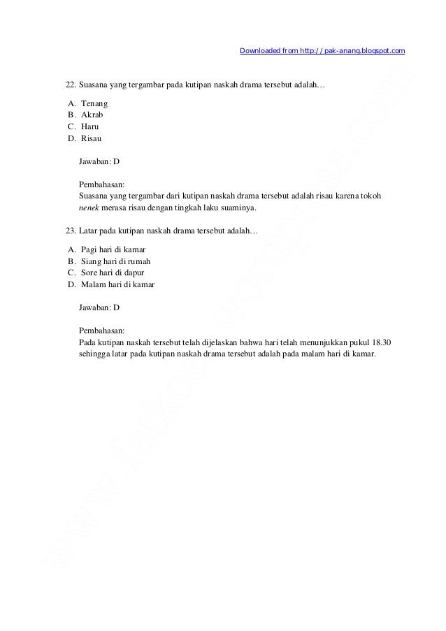 Pembahasan Un Smp Bi 2012 Paket D47