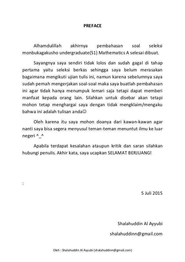 Pembahasan Monbukagakusho Mathemathics A S1 Undergraduate 2013