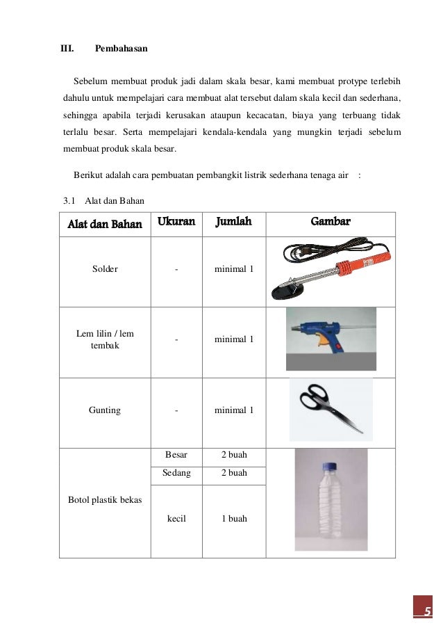 Pembangkit Listrik Sederhana