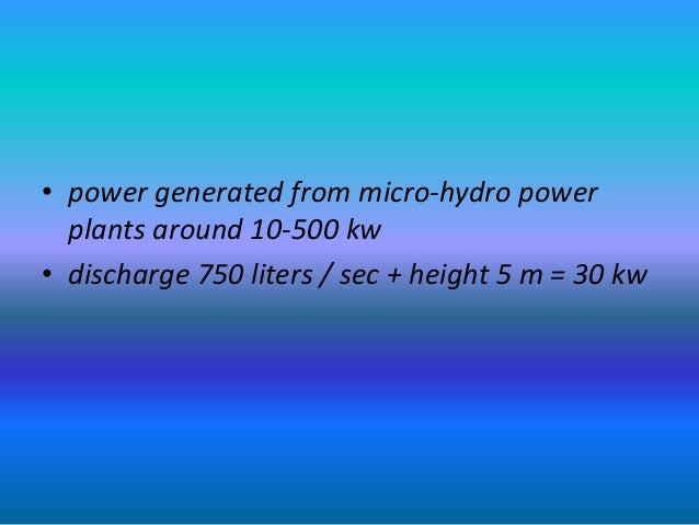 Pembangkit listrik tenaga mikro hidro solusi krisis energi