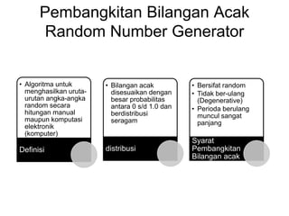 Generator Angka Pembangkit random number gtr | PDF