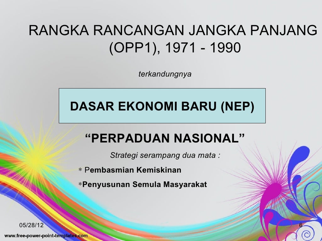 Pembangunan ekonomi semasa dasar pembangunan nasional