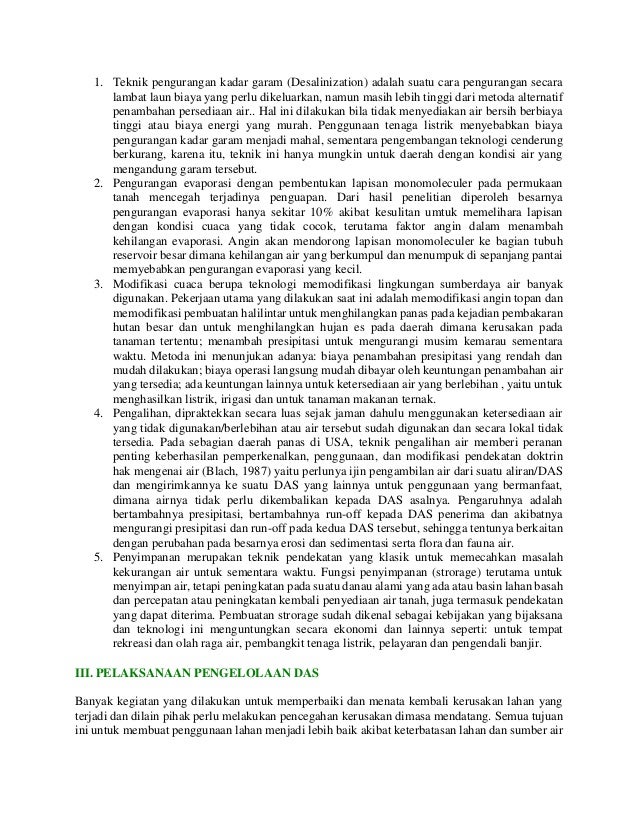 Pembangunan partisipatoris dalam pengelolaan daerah aliran 