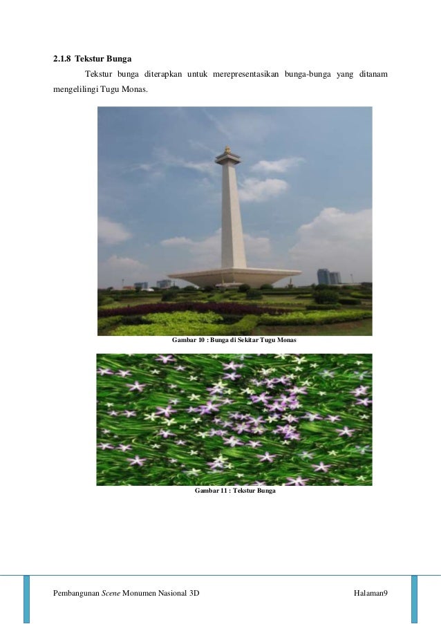 Pembangunan Scene Monumen Nasional 3 D