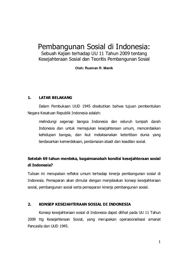 Tujuan pembangunan sosial budaya adalah