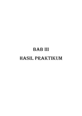 Bab iii
Hasil praktikum
 