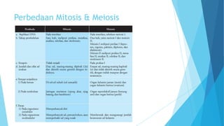 Perbedaan Mitosis & Meiosis

 