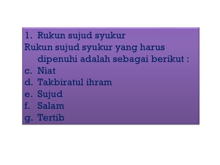 Sujud Syukur Dan Sujud Tilawah