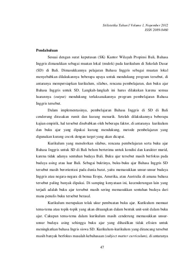 Pembelajaran Bahasa Inggris Berkonteks Budaya Bali Pembelajaran Bahasa Inggris Berkonteks Budaya Bali