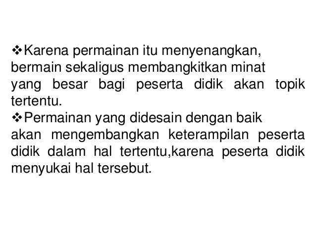 Pembelajaran bahasa inggris melalui media permainan