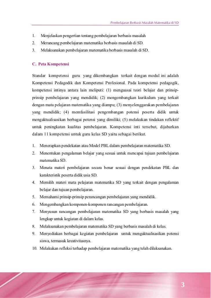 Pembelajaran Berbasis Masalah Matematika di SD