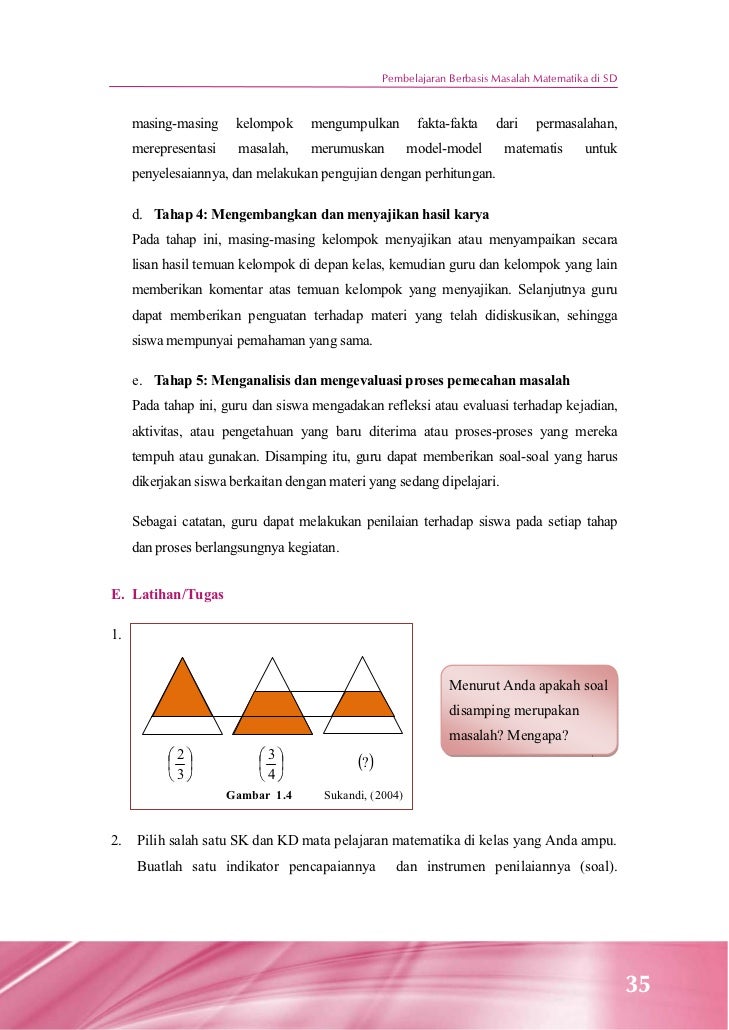 Contoh Pembelajaran Berbasis Masalah Dalam Matematika - Cara Mengajarku
