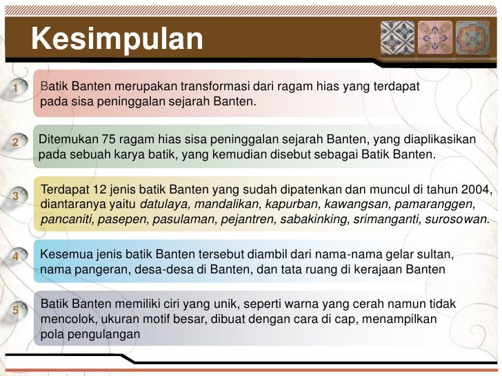 Batik Banten Kawangsan - Contoh Motif Batik