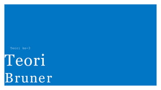 Teori ke-3
Teori
Bruner
 