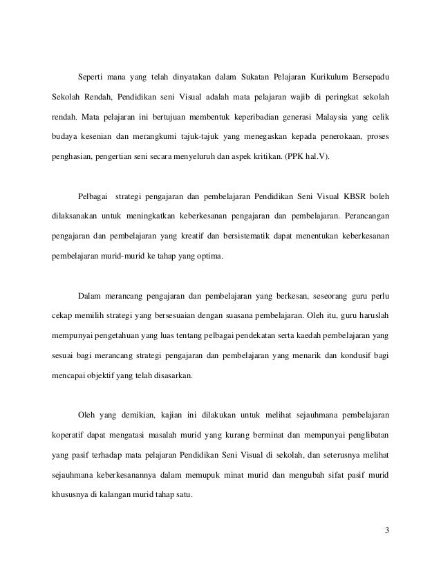 Pembelajaran Koperatif Dalam Pendidikan Seni Visual