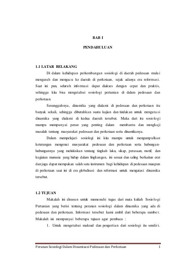 Pembelajaran Mata Kuliah Sosiologi Perta 1