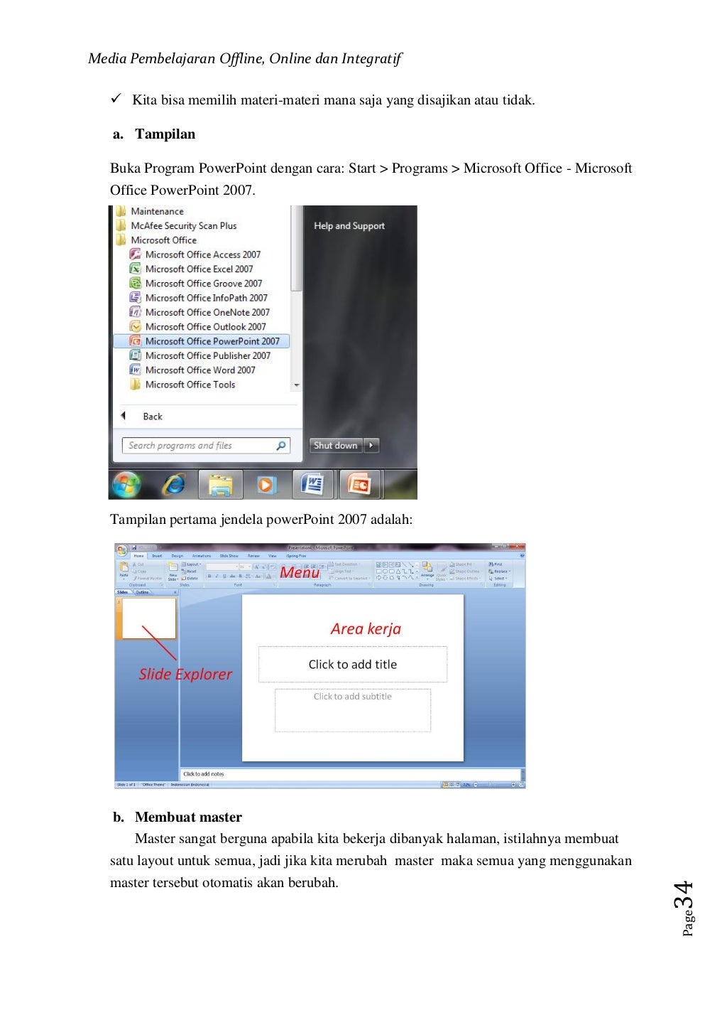 Pembelajaran online, offline dan integratif