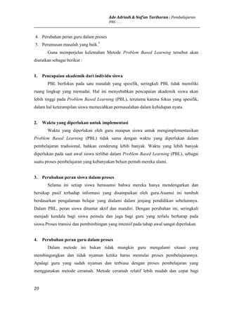 Pembelajaran problem based learning | PDF