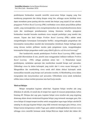 Pembelajaran problem based learning | PDF