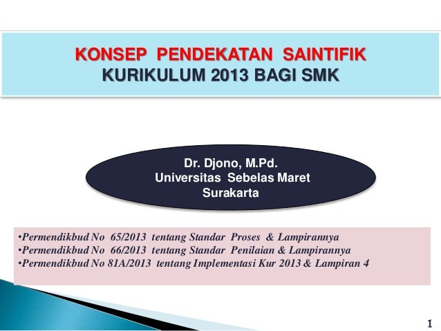 Pembelajaran Saintifik Kurikulum 2013