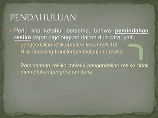 Pembelanjaan resiko | PPTX
