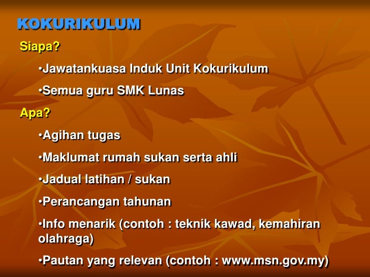 Contoh Carta Organisasi Kurikulum - Cara Ku Mu