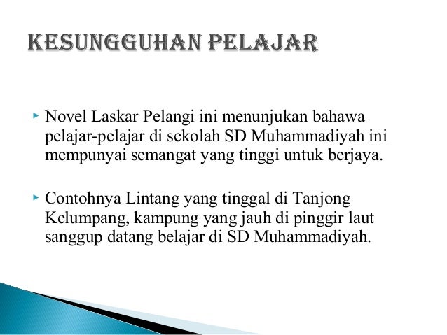 Pembentangan Laskar Pelangi Kumpulan 3