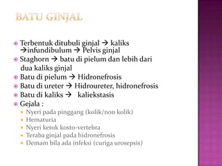 Pielum Pembentukan batu kemih 2013 | PPTX