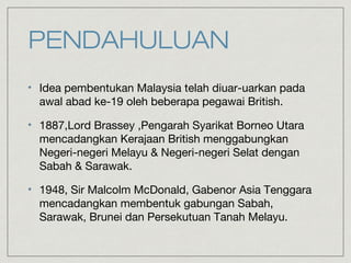 Pembentukan malaysia SEJARAH STPM PENGGAL 3