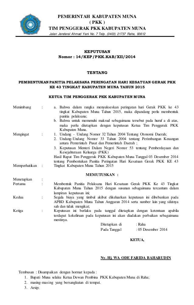 Contoh Surat Undangan Tim Penggerak Pkk - Contoh Surat