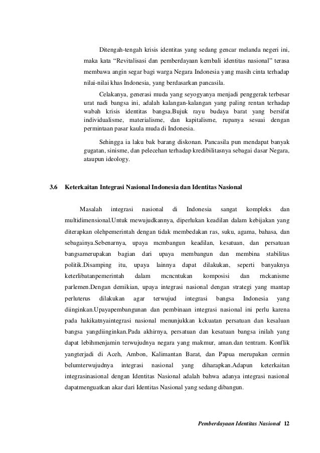 Pemberdayaan Identitas Nasional